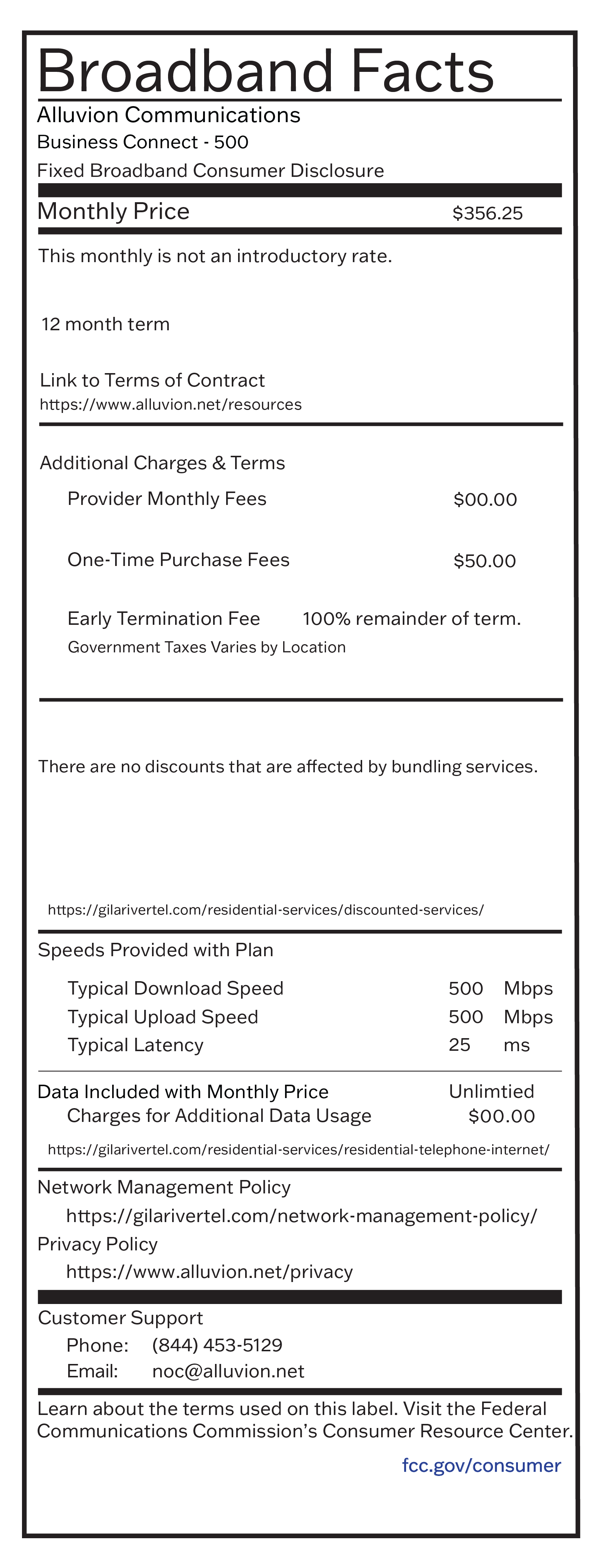Broadband Facts - 500MBPS